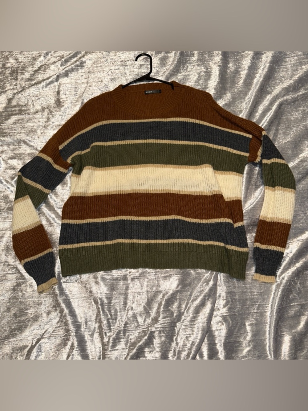 Drop Shoulder Fall Colorblock Sweater - Picture 2 of 5